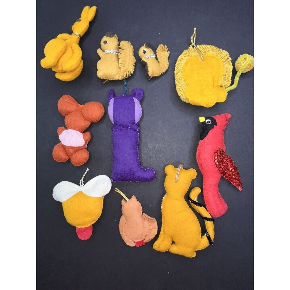 Mixed Lot 10 Bucilla Christmas Ornaments Animals Mouse Kangaroo Squirrel Robin + - Picture 5 of 6